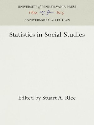 cover image of Statistics in Social Studies